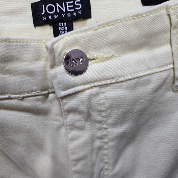 Jones New York Lexington Yellow Capri Casual Relaxing Vacation Size 8 Waist 30 - Picture 3 of 10